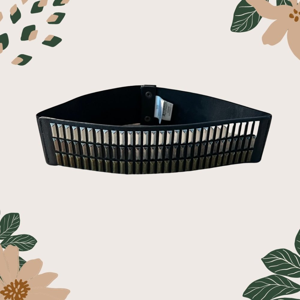BCBG - BLACK STUDDED BELT - SIZE S